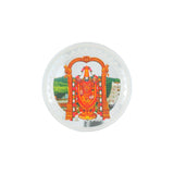 Regal Jewels RJSB0016 silver coin showcasing Tirupati Balaji (Lord Venkateswara) in ornate temple arch with vibrant detailing, perfect for Diwali gifting, Hindu puja rituals, and devotional silver collectible