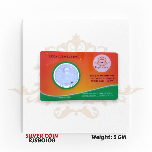 5 Gram 999 Fine Silver Coin – Guru Nanak Dev Ji & Ik Onkar – RJSB0108