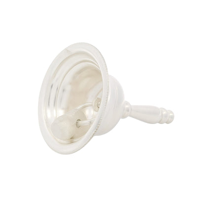 Regal Jewels silver pooja bell RJSPI0129a – handcrafted pure silver temple bell with smooth polished finish, perfect for daily aarti, pooja rituals, and gifting.