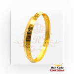 22kt Gold Men Kada, Yellow Gold, Designer