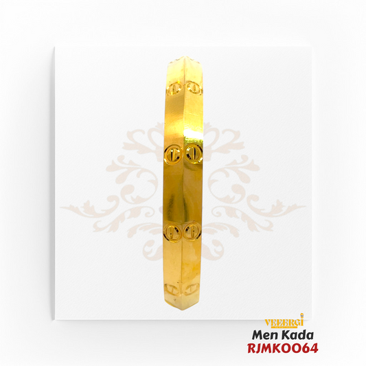 22kt gold men kada, yellow gold, Solid, Daily Wear