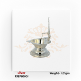 Handcrafted Silver Lakshmi Deepam 11.71 gm – Hindu Pooja Diya for Aarti, Mandir, and Festival Worship
