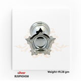 Handmade silver oil lamp with fine detailing, perfect for pooja ceremonies, wedding rituals, and traditional home worship – RJSPI0108.