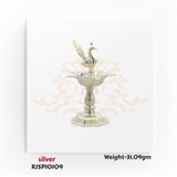 Beautiful silver pooja lamp with wide oil holder, ideal for daily prayer, Diwali celebrations, and gifting to loved ones during festivals.