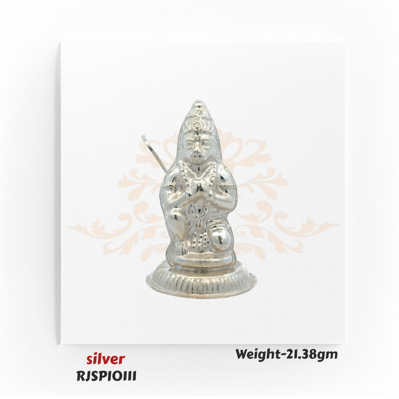 Silver Lord Hanuman Idol – RJSPI0111