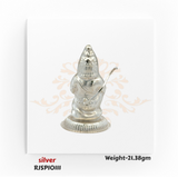 Sacred silver Lord Hanuman murti RJSPI0111, symbol of devotion and strength, ideal for temples, gifting, and daily prayer.