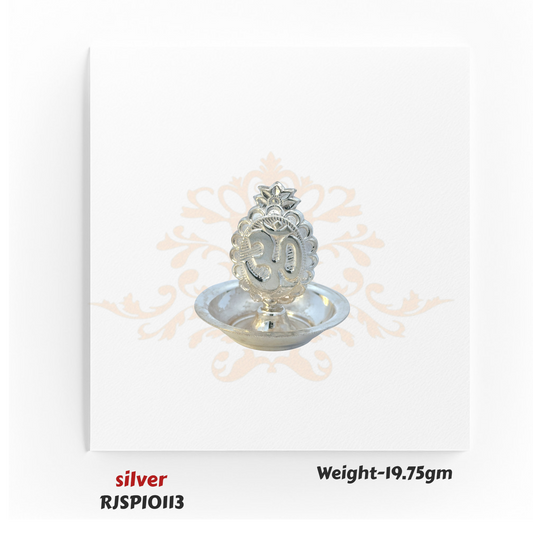 Silver Om Symbol with Base – RJSPI0113