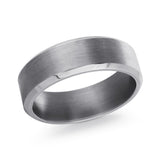 MALO tungsten wedding band TANT-001 brushed finish with polished edge, modern comfort fit men’s ring