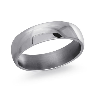 MALO tungsten ring high polish mirror finish classic plain comfort fit band for men silver tone TANT-006