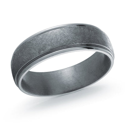 MALO tantalum premium fit hammered texture band with polished groove detail modern men’s wedding ring TANT-060