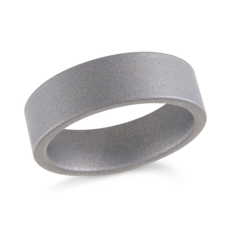 MALO tungsten ring matte silver sandblasted finish comfort fit modern minimalist wedding band TG-038