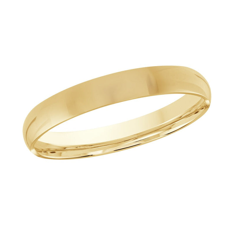 MALO Gold Plain Band Ring – Classic Dome Profile – High Polish Comfort Fit-Regal Jewels