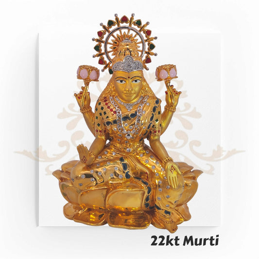 22kt Gold Murti RJM2017 | Ganesha and Laxmi Gold Statues | Regal Jewels