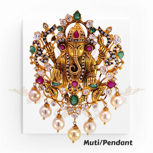 22kt Gold Murti RJM2014 | Ganesha Gold Statues Pendant | Regal Jewels