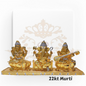 22kt Gold Laxmi Ganesh Saraswati Murti – A 568-gram divine idol featuring Laxmi, Ganesh & Saraswati in 22kt gold, symbolizing wealth, wisdom & prosperity.