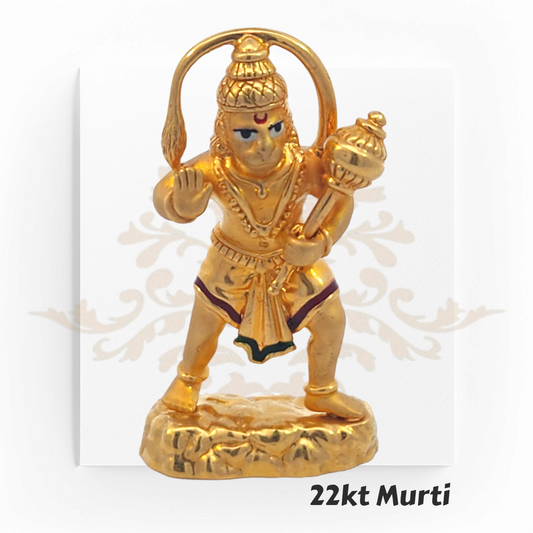 22kt Gold Lord Hanuman Murti – Divine Bajrangbali Idol | Regal Jewels