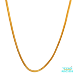 The Gold Chain RJGC2028, a 22kt gold chain with a classic and simple design. The chain is approximately 18 inches in length and features a secure lobster clasp closure. A high-quality piece of jewelry that would make a great addition to any collection or a thoughtful gift for a loved one.