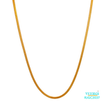 The Gold Chain RJGC2037, a 22kt gold chain with a beautiful and unique design. Measuring approximately 18 inches in length, this chain features a secure lobster clasp closure. Weighing 8.30 grams, it is a distinctive piece of jewelry that would make a great addition to any collection.