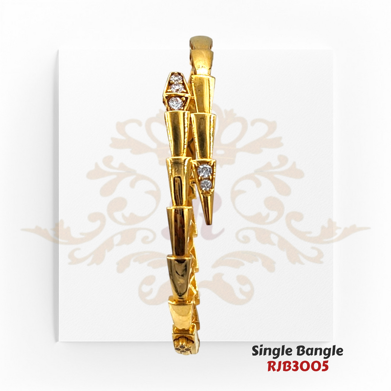 Gold Single Bangle  Kaajal Collection RJB3005