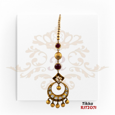 "Display Only Call for Availability and Price" Gold Tikka Kaajal Collection RJT2071