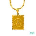 22kt gold pendant with a Mercedes-Benz logo in the middle. Weight 10.00 gm. SKU RFP2005.