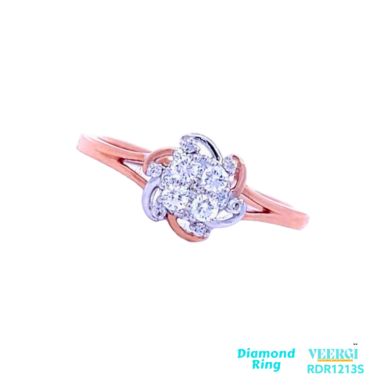 18kt gold diamond ring weighing 2.15 gm. Size 6.5. The diamond is of VVS2-VS1 clarity and F-G color. Total diamond weight is 0.19 ct.